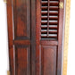 Antique Old Reclaimed Salvaged Rare SOLID Wood Wooden Interior Window Shutter Bifold 2 Panels Country Rustic Décor -AS IS