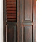Antique Old Reclaimed Salvaged Rare SOLID Wood Wooden Interior Window Shutter Bifold 2 Panels Country Rustic Décor -AS IS
