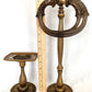Set of 2 Bathroom Accessories Brass Resin Double Rings Towel Stand Tumbler &Toothbrush Holder Neo Classical Ornate Pedestal Style BF 118