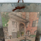 Antique Handcrafted Roofing Slate Vintage Lithograph Print Archie Boyd Brulator Court New Orleans Wall Art Signed Arch