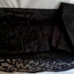Vintage Elegant Cotton Black Lace Oblong/Rectangle Long Tablecloth Floral Medallion Scallop Finish Edge Good Quality 60”W x 102”L–NOS