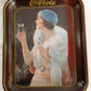 Vintage 1973 Coca Cola Party Girl Flapper Lithograph Metal Serving Tray Reproduction 1925 Coke Advertising Collectible Tray