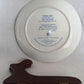 EDNA HIBEL Fine Art Collector Plate HOLIDAY JOY Christmas 1993 Mother & Child Porcelain Gilt Third Edition Plate w/Wooden Stand-Signed Mint Condition