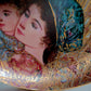EDNA HIBEL Fine Art Collector Plate HOLIDAY JOY Christmas 1993 Mother & Child Porcelain Gilt Third Edition Plate w/Wooden Stand-Signed Mint Condition