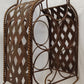 Vintage Ornate Metal Portable Wine Rack 5 Bottles Freestanding Caddy Storage Holder w/ Handle Table Countertop Floor Bar Décor-NOS