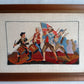 Vintage Americana Wall Art Framed Hand Embroidered The Spirit of 76-Yankee Doodle-War of 1812 Crewel Wool Linen Patriotic Wall Hanging