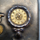 Vintage Handcrafted Ceramic Box Designed with Coins Keys Inlaid in Lid Cigar Trinket Jewelry Box Collectible Pottery –OOAK