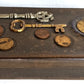 Vintage Handcrafted Ceramic Box Designed with Coins Keys Inlaid in Lid Cigar Trinket Jewelry Box Collectible Pottery –OOAK