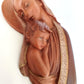 Vintage Gilded Ceramic Stoneware Madonna with Child Jesus Wall Hanging Figurine Religious Statuette Relief Wall Plaque-Made in Italy