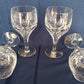 Vintage Set of 4 Wine Water Goblets Evora Atlantis Hand Blown and Cut Full Lead Heavy Clear Crystal Barware - Made in Portugal - NOS –NIB