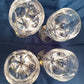 Vintage Set of 4 Wine Water Goblets Evora Atlantis Hand Blown and Cut Full Lead Heavy Clear Crystal Barware - Made in Portugal - NOS –NIB