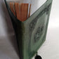 Vintage Rare Hand Tooled Embossed Leather Book Bible Cover Dark Green Portrait of Jesus Mary and Joseph- Made in Italy