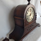 Antique Warren Telechron REVERE Model Electric Motored Mantel Clock Ornate Mahogany Case Finial- Clock RUNS - But does not chime