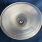 Vintage Holophane Pat.No. 61906 Clear Glass Lampshade Art Deco Ribbed Design Domed Shade for Ceiling Light Fixture Part 10" Fitter