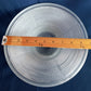 Vintage Holophane Pat.No. 61906 Clear Glass Lampshade Art Deco Ribbed Design Domed Shade for Ceiling Light Fixture Part 10" Fitter