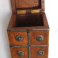 Vintage Unique Hardwood Wine Bottle Holder Hinged Lid Metal Embellishments Swing Clasp One Wine Bottle Carrier Tall Box Caddy Gift for Him