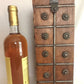 Vintage Unique Hardwood Wine Bottle Holder Hinged Lid Metal Embellishments Swing Clasp One Wine Bottle Carrier Tall Box Caddy Gift for Him