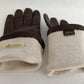 Vintage Brown Classic Elegant Italian Genuine Leather Gloves Acrylic Lined Women Slip-on Style Slightly Flared Cuffs Medium Size 7 1/2-Italy
