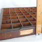 Antique Hamilton Printer Tray Letterpress Drawer Wooden Box 98 Square Cubbies/Compartments Primitive Shelf Display Jewelry Crafts Rustic