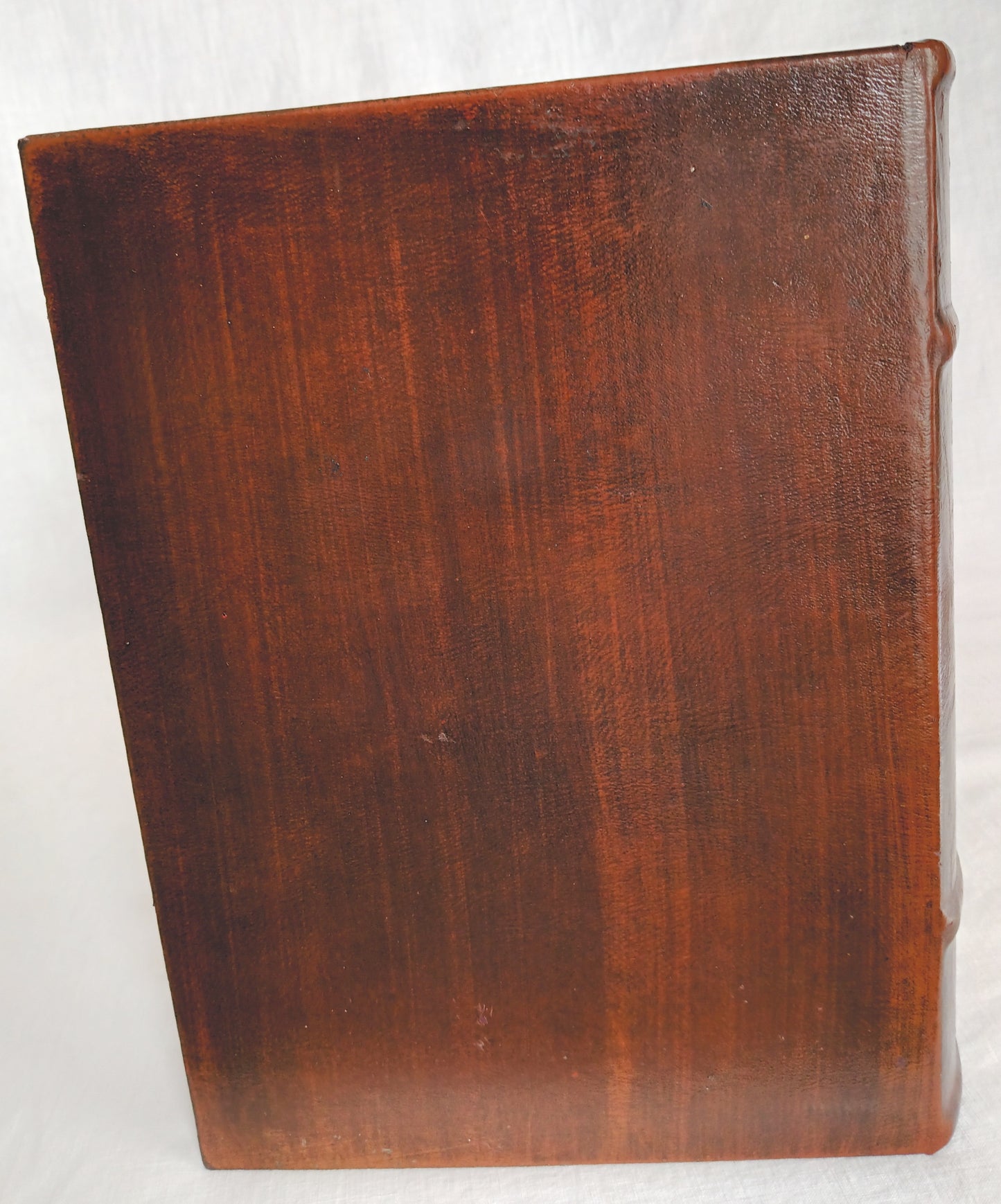 Vintage Antique Look Brown Faux Leather Wooden Box Secret Storage Diversion Hidden Gilt Decorative Hollow Box "Gone with the Wind"