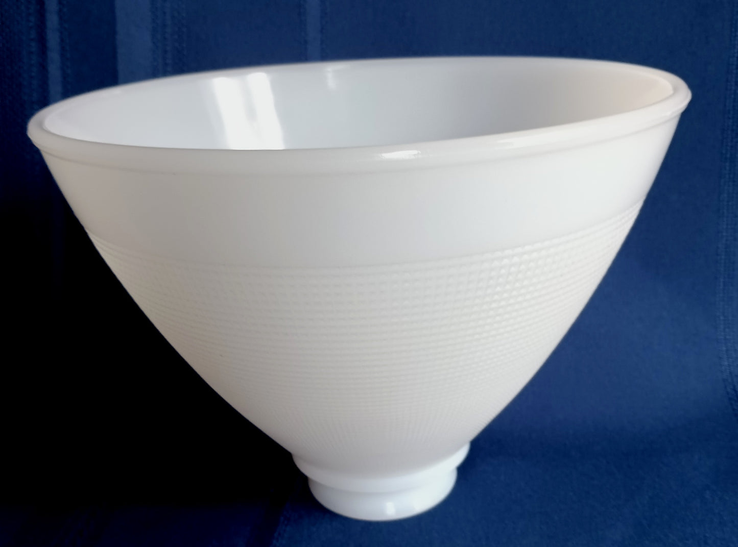 Vintage Milk Glass Diffuser Square Cut Pattern Waffle Design Floor Table Lamp 8" D Top Replacement Torchiere Reflector Shade 2 1/4” Fitter