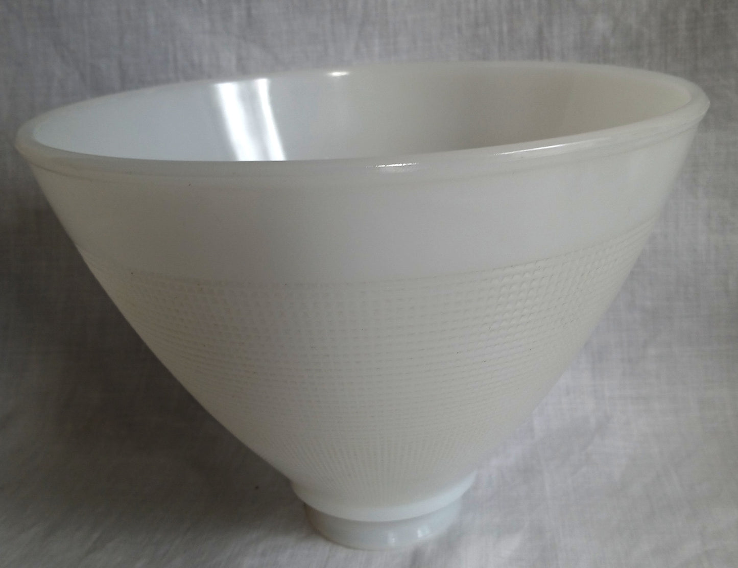 Vintage Milk Glass Diffuser Square Cut Pattern Waffle Design Floor Table Lamp 8" D Top Replacement Torchiere Reflector Shade 2 1/4” Fitter