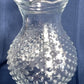 Vintage Clear Pressed Glass Hobnail Dots Pattern Lampshade Bud Shape Scalloped Top Edge Hurricane Shade For Oil Electric Lamps 3.25” Fitter
