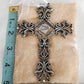 Vintage First Holy Communion Antique Pewter Finishes Pearls Accent Catholic Cross Christianity Wall Crucifix NOS-NIB