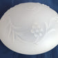 Vintage Replacement Lamp Shade Ceiling Wall Fixture Frosted Glass 3D Grapes and Vines Design Domed Globe Cover Light 6" Fitter