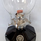 Vintage Lamplight Farms Oil Kerosene Table Lamp Black Glass Base Made in Austria Clear Glass Chimney Chrome Burner Rustic Décor-NOS
