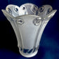 Vintage Clear Frosted Thick Glass Lamp Shade Bell Etched Ceiling Fan Chandelier Wall Sconce Lamp Replacement Light Cover Globe 2.25” Fitter