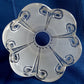 Vintage Clear Frosted Thick Glass Lamp Shade Bell Etched Ceiling Fan Chandelier Wall Sconce Lamp Replacement Light Cover Globe 2.25” Fitter