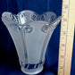 Vintage Clear Frosted Thick Glass Lamp Shade Bell Etched Ceiling Fan Chandelier Wall Sconce Lamp Replacement Light Cover Globe 2.25” Fitter