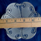 Vintage Clear Frosted Thick Glass Lamp Shade Bell Etched Ceiling Fan Chandelier Wall Sconce Lamp Replacement Light Cover Globe 2.25” Fitter