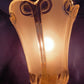 Vintage Clear Frosted Thick Glass Lamp Shade Bell Etched Ceiling Fan Chandelier Wall Sconce Lamp Replacement Light Cover Globe 2.25” Fitter