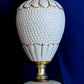 Vintage Glazed White Ceramic Lamp Pink Yellow Roses Design Round Base Gilt Accents Vanity End Table Lamp Nightstand Light Country Decor