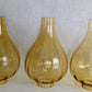 Vintage Hand-Blown Amber Glass Lamp Shade Bulbous Shape Wall Light Cover Kerosene Oil Lamp Replacement Chimney Straight Neck Fitter 2.25”