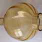 Vintage Hand-Blown Amber Glass Lamp Shade Bulbous Shape Wall Light Cover Kerosene Oil Lamp Replacement Chimney Straight Neck Fitter 2.25”