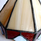 VTG L &LWMC 1973 Candlestick Lamp w/Tiffany Style-Stained Slag Glass Shade One Light In Line Switch Harp Finial Small Accent Night Lamp 11”H