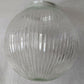 VTG Clear Glass Lampshade Ribbed Holophane Style Flush Mount Ceiling Fan Sconce Replacement Globe Medium Size Cover Light 3.25" Fitter-NOS