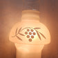 Vintage Replacement Lampshade Glass Clear Frosted White Grape Design Hurricane Chimney Oil Lamp Retro Lighting Straight Neck 3.25” Fitter