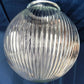 VTG Clear Glass Lampshade Ribbed Holophane Style Flush Mount Ceiling Fan Sconce Replacement Globe Medium Size Cover Light 3.25" Fitter-NOS