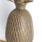 Vintage Small Solid Brass Pineapple Candlestick Lamp Hard Rubber Base Lampshade Bulb In Line Switch Nightlight Bedroom Living Room- Taiwan