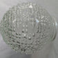 Vintage Clear Pressed Glass Small Globe Diamond Square Point Cut Knobby Design Ceiling Wall Porch Light Fixture Lampshade 3.25 inches Fitter-NOS