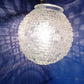 Vintage Clear Pressed Glass Small Globe Diamond Square Point Cut Knobby Design Ceiling Wall Porch Light Fixture Lampshade 3.25 inches Fitter-NOS