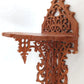 Vintage Victorian Fretwork Cherry Wood Carved Wooden Wall Shelf Scroll Saw Art Small Items Display