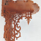 Vintage Victorian Fretwork Cherry Wood Carved Wooden Wall Shelf Scroll Saw Art Small Items Display