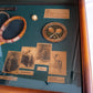 Framed Artwork The History of Tennis Racket 3D Wall Hanging Shadow Box Display Miniature Trophy Rackets Ball Informational Plaques-NIB