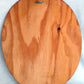 Vintage Large Oval Lacquered Wood Slab Plaque Young Woman Native American Indian Wall Hanging Portrait Wood Art Southwestern Decor 19” Tall