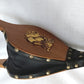 Vintage Solid Wood Real Leather Fireplace Bellows Brass Sailboat Design Blower Air Mantels Fireplace Accessories Nautical Decor